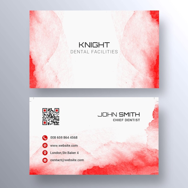 a red and white card with the name knight on it