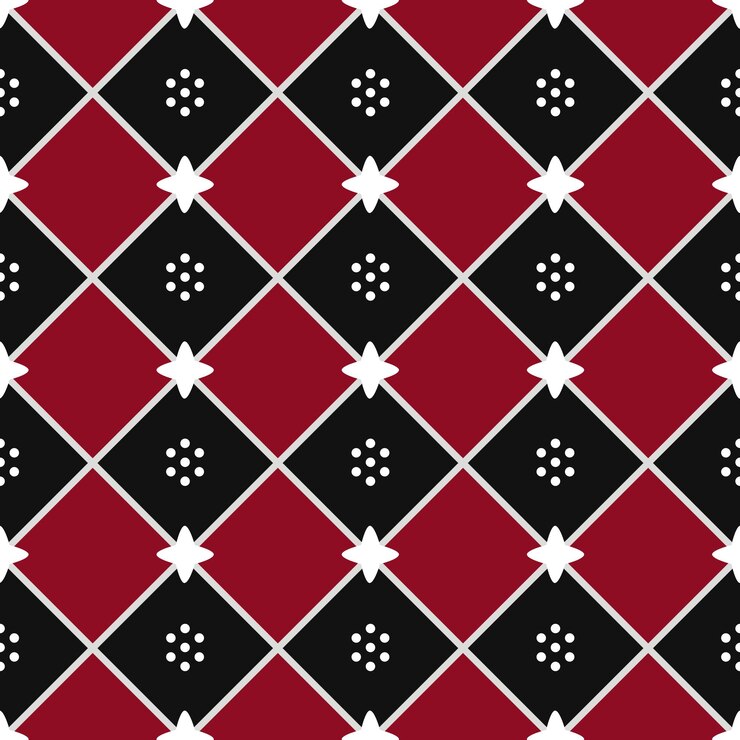 PSD red and white diamond seamless pattern with white spark