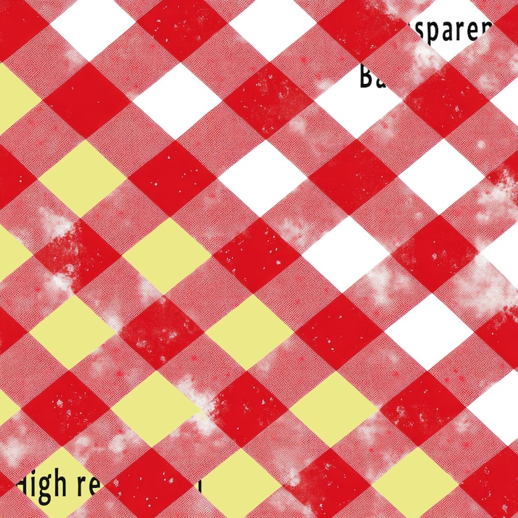 PSD red and white gingham pattern seamless background png