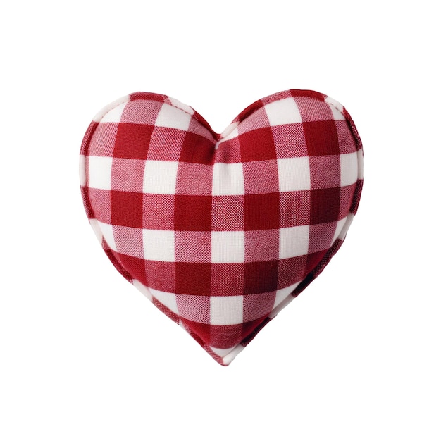 PSD a red and white heart shaped item with a white background