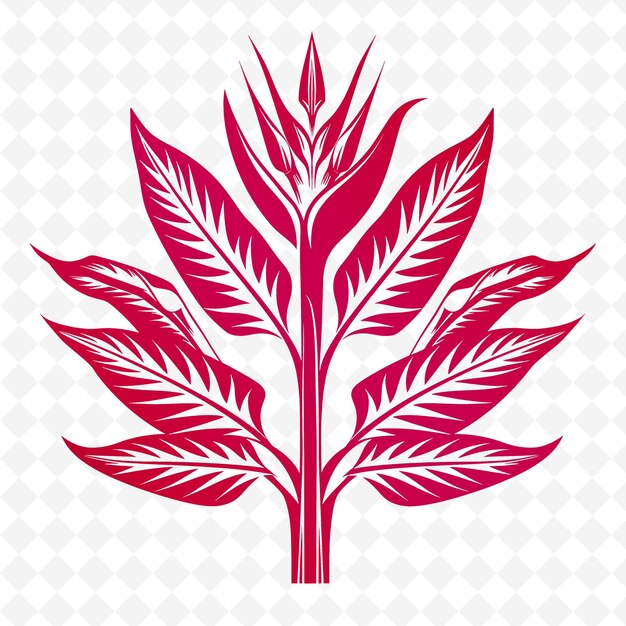 PSD a red and white logo with a leaf on it