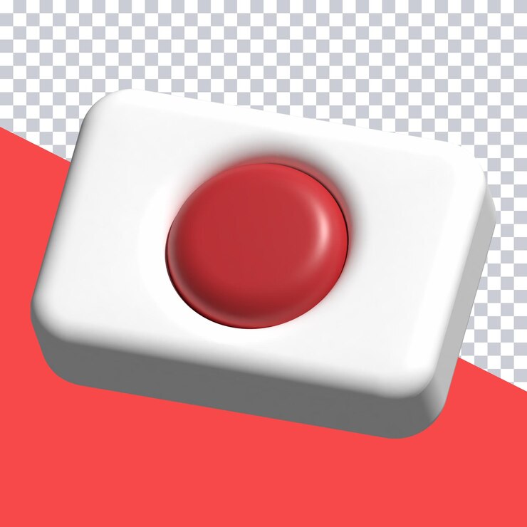 PSD a red and white object with a red circle on it.