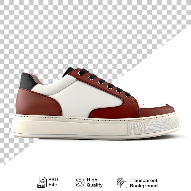 Red and white shoes on transparent background include png file