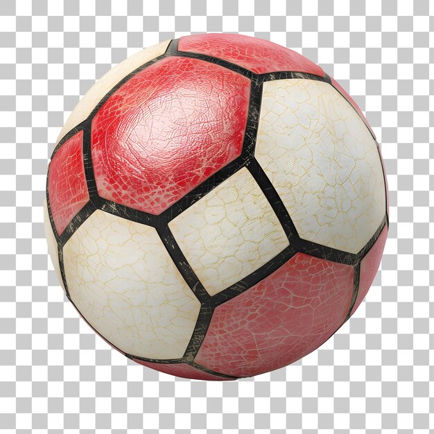 PSD red and white soccer ball