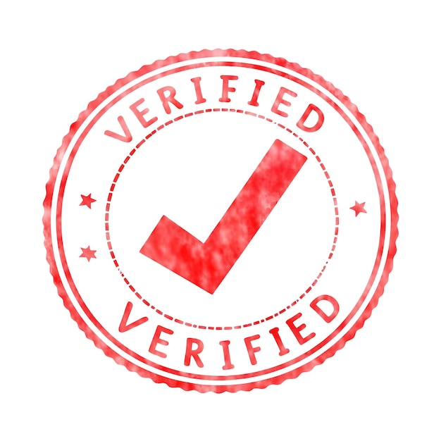 a red and white stamp that says verizon