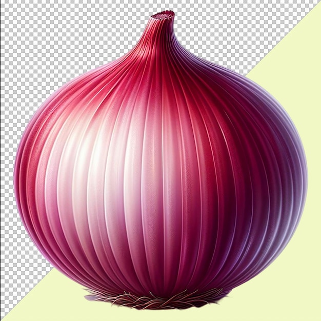 PSD red whole and sliced onion isolated