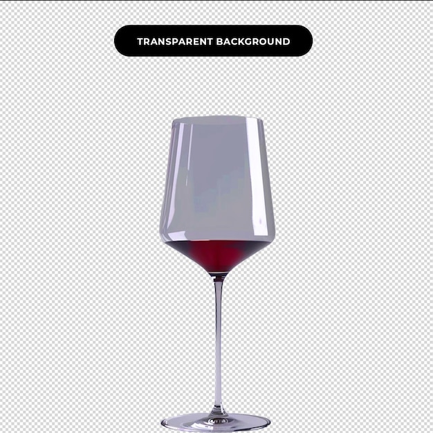 PSD red wine glass