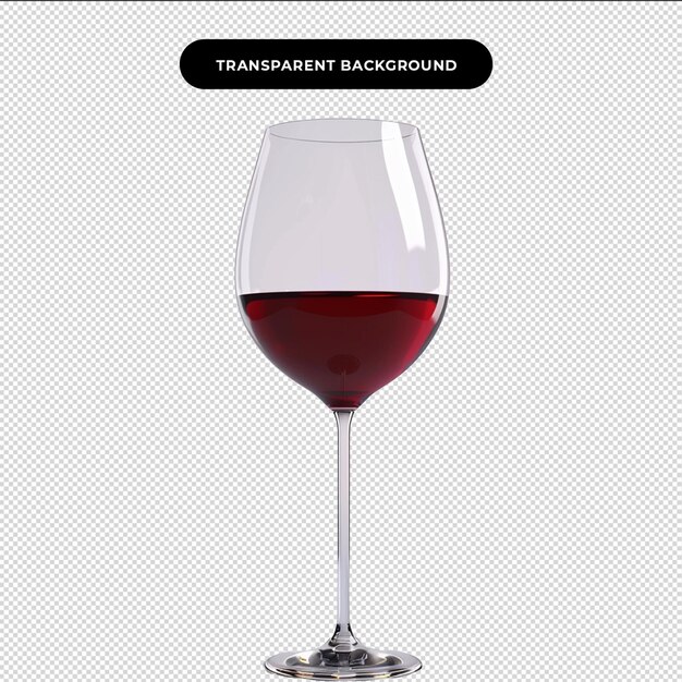 PSD red wine glass