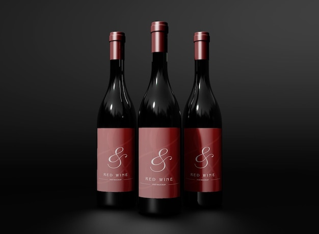 Mockup di vino rosso