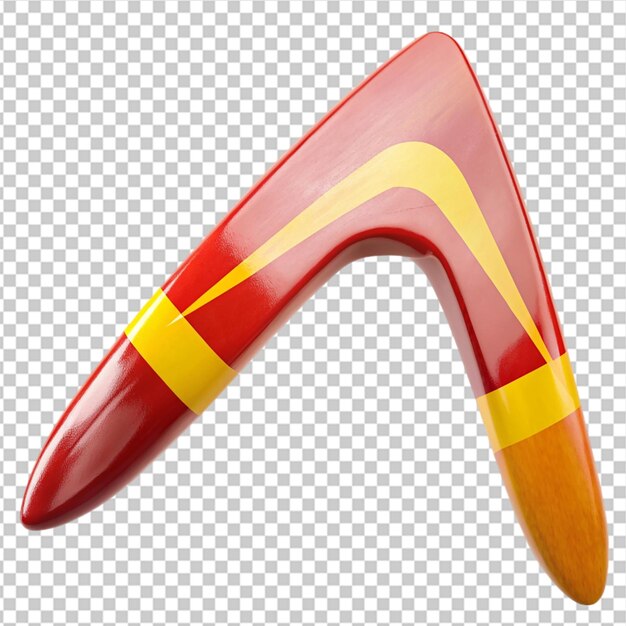 PSD red and yellow boomerang