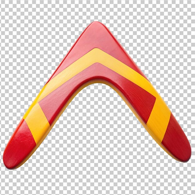 PSD red and yellow boomerang