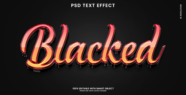 red and yellow color combination black 3d text effect mockup