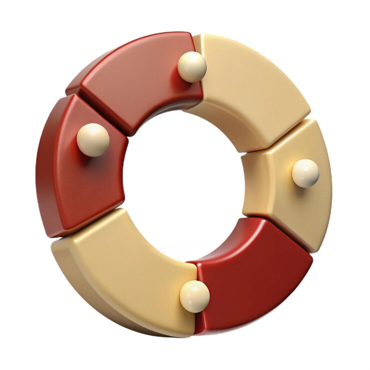 PSD a red and yellow life preserver with the letter o on it