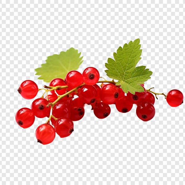 PSD redcurrant fruit isolated on transparent background