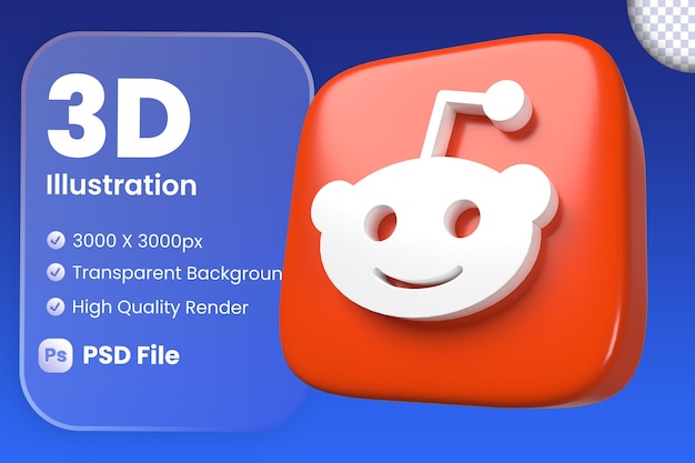 PSD reddit 3d-pictogram