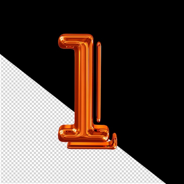 Redheaded 3d symbol letter l