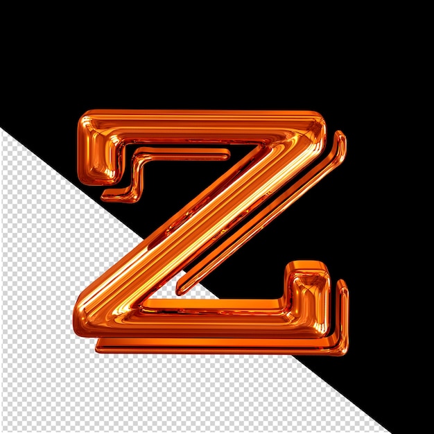 Redheaded 3d symbol letter z