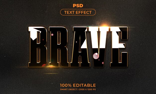Redigerbar 3D-tekst og logoeffekt-mockup med mørk abstrakt baggrund