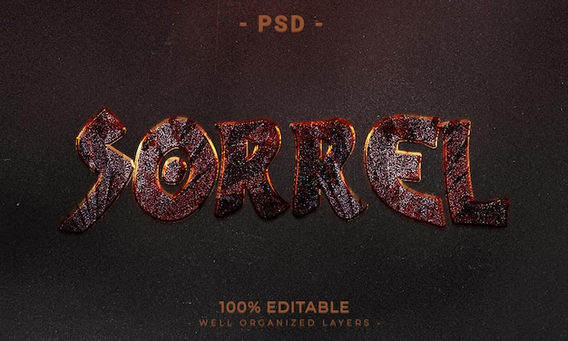 Redigerbar 3D-teksteffektstil med bakgrunn