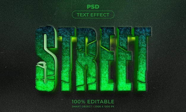 Redigerbar 3D-teksteffektstil med bakgrunn