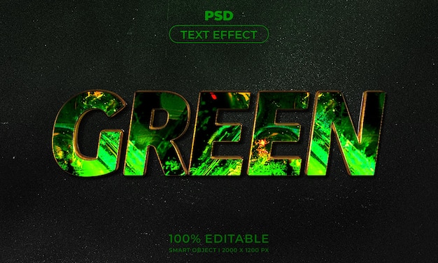 Redigerbar 3D-teksteffektstil med bakgrunn