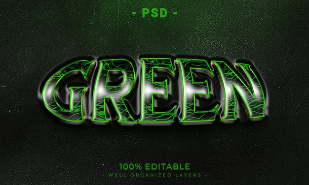 Redigerbar 3D-text och stilmockup för logotypeffekt med mörk abstrakt bakgrund