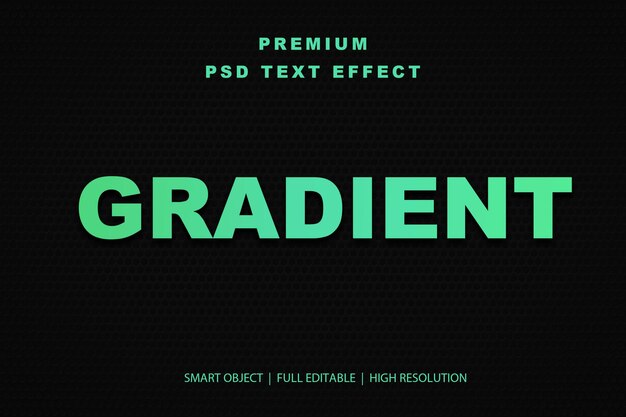 Redigerbar teksteffekt med gradient