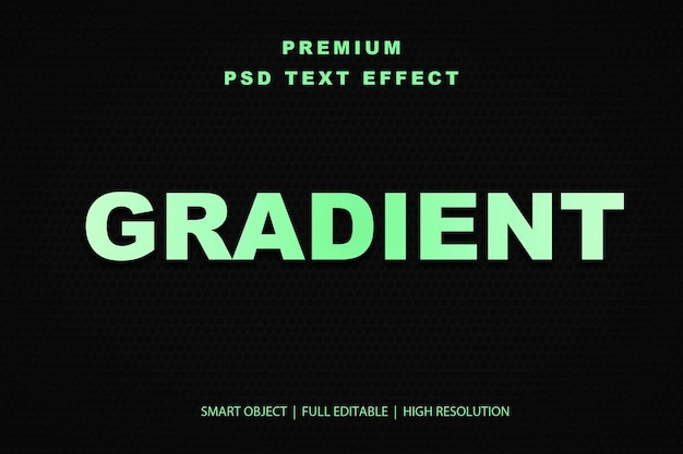 Redigerbar teksteffekt med gradient