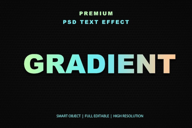 Redigerbar teksteffekt med gradient