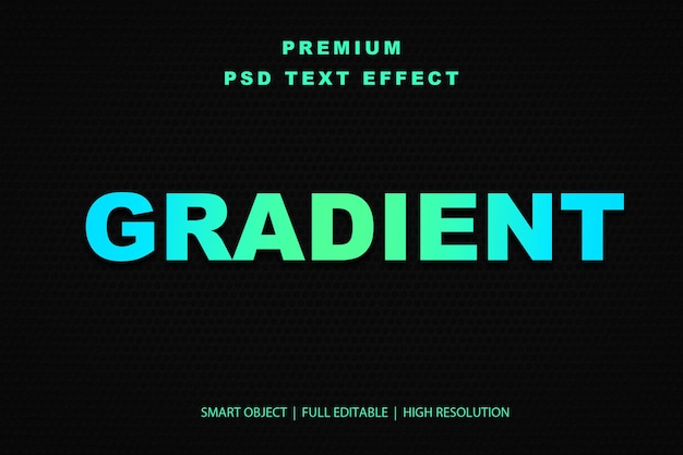 Redigerbar teksteffekt med gradient