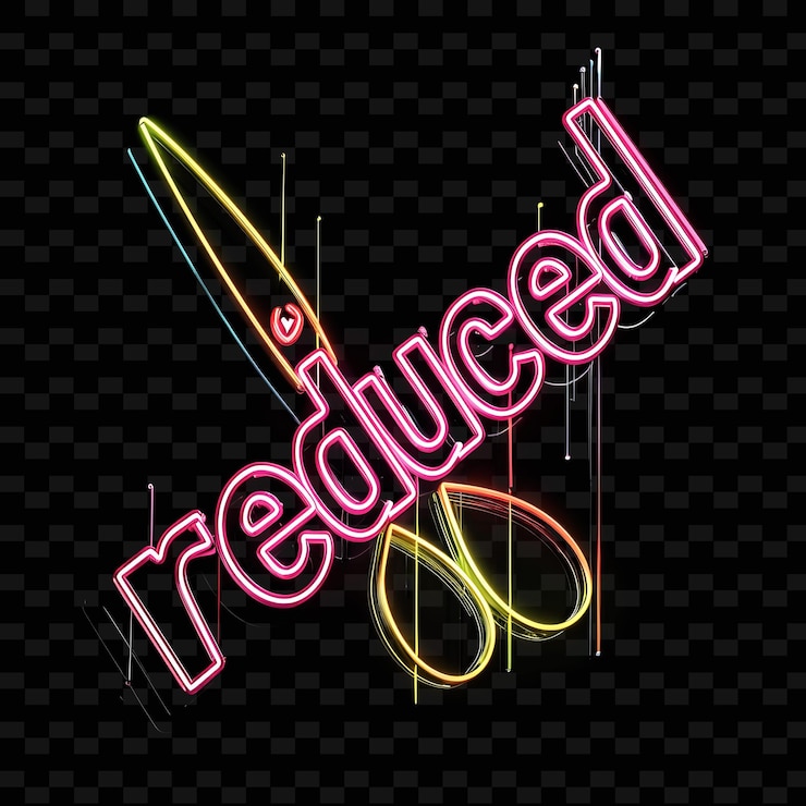 PSD reduced neon light of reduced text with neon chartreuse colour png y2k inspired decorative