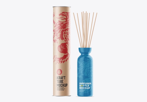 Reed diffuser glazen fles met buismodel