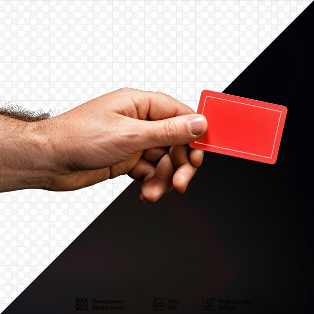 PSD referee hand showing red card