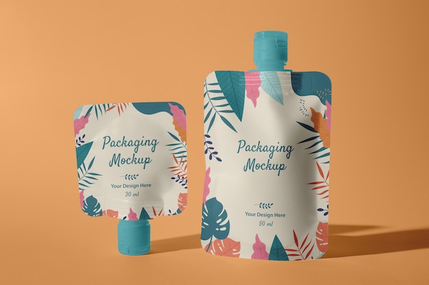 PSD refill cosmetic packaging mockup