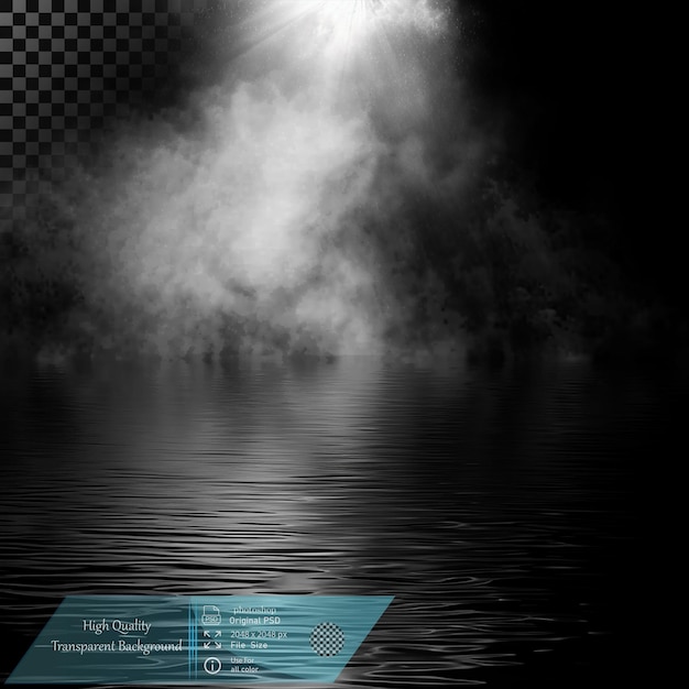 Reflectie van rookig water