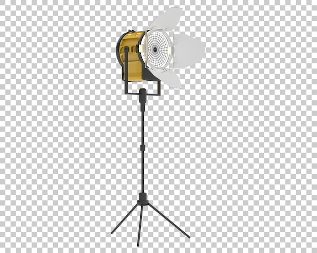 Reflector on transparent background 3d rendering illustration