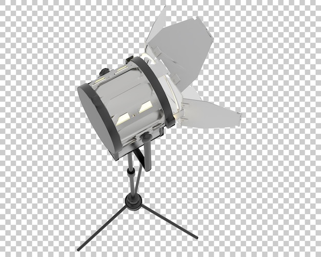 Reflector on transparent background 3d rendering illustration