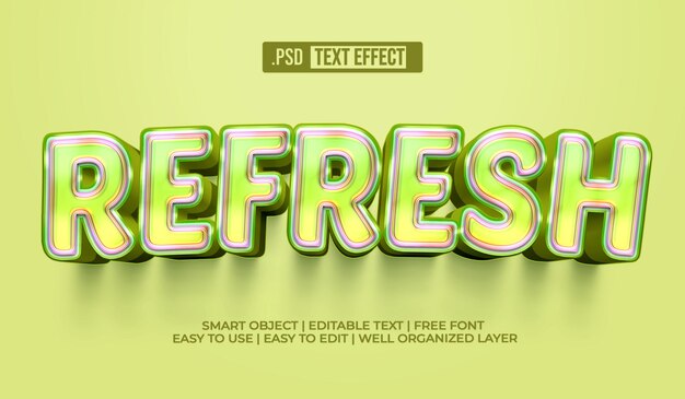 Refresh text style effect