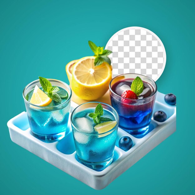 PSD refreshing drink on table cloth