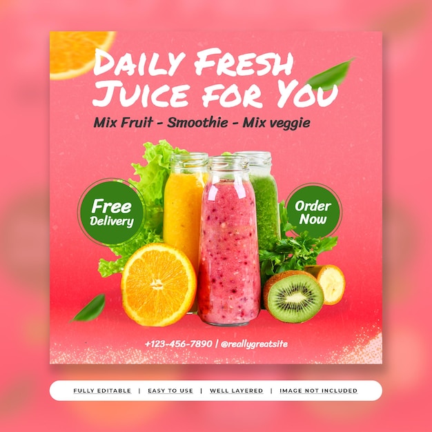 Refreshing Sensation Tropical Juice Bar Instagram Post