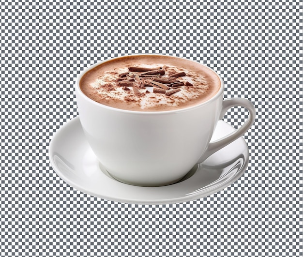 Refreshing and tasty hot chocolate isolated on transparent background