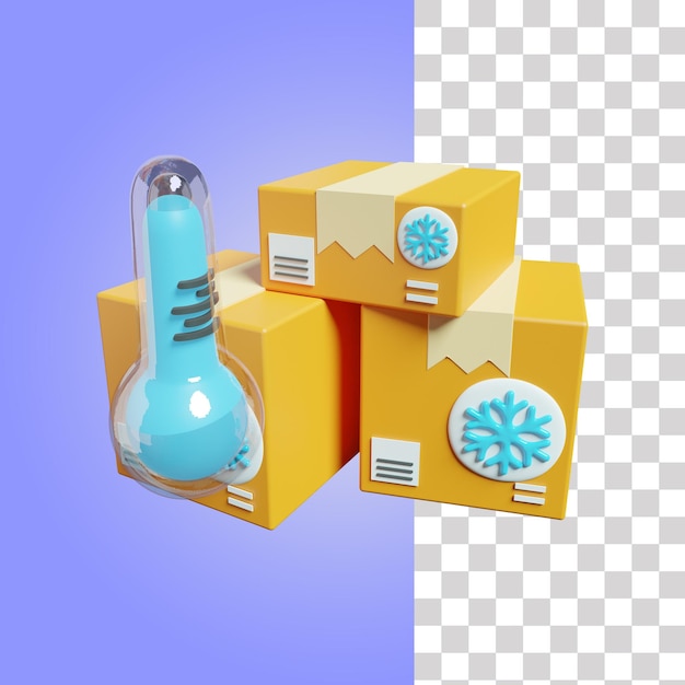 Refrigerated delivery 3d icon