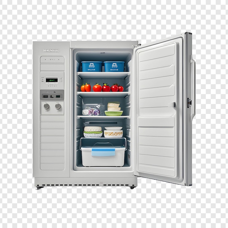 PSD refrigerator with food