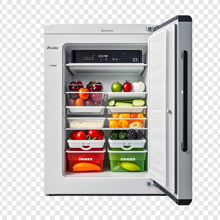 PSD refrigerator with food
