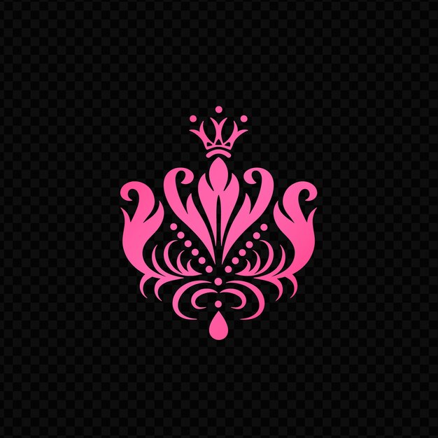 Regal gladiolus monogram logo con perle decorative e cro creative psd vector design tattoo cnc