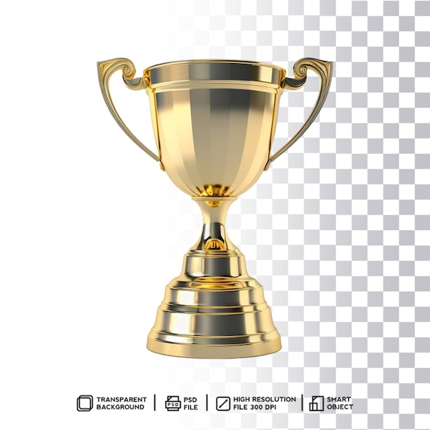 regal golden trophy with transparency