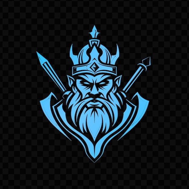 PSD regal king mascot logo with a crown and a scepter designed w psd vector tshirt tattoo ink art