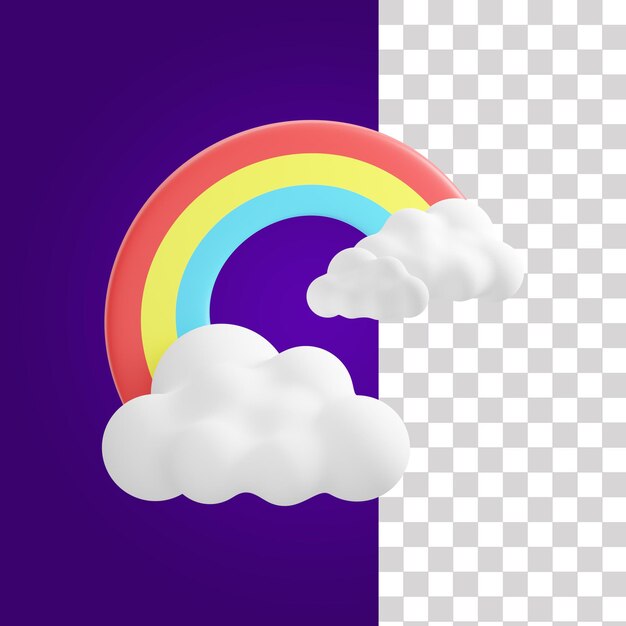 PSD regenboog 3d-pictogram 3