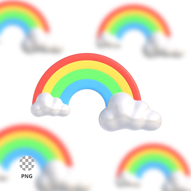 PSD regenboog 3d pictogram