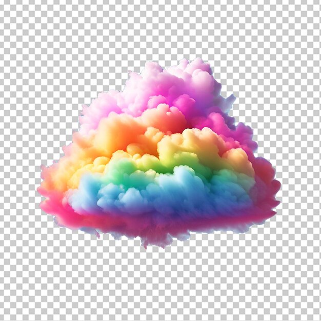 PSD regenboogkleurige wolk